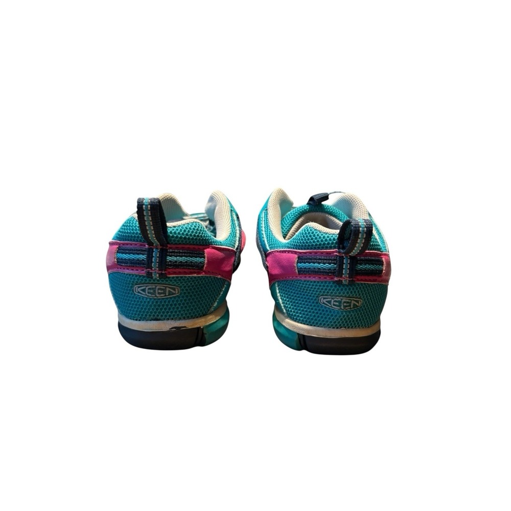 KEEN Big Kid Shoe 3 Chandler Hiking Trail Teal Outdoor Contour Arch‎ Bungie Pink - Picture 3 of 7